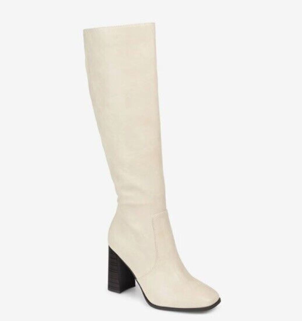 Journee Collection Karima Boots Womens 6 Ivory New